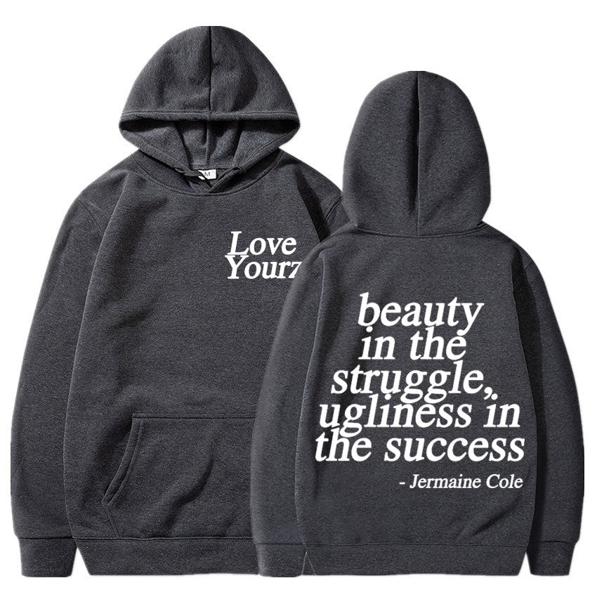 Cole Dreamville Love Yourz Lyrics Print Hooded Vintage Fas